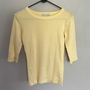 Michael Stars Yellow Half Sleeve